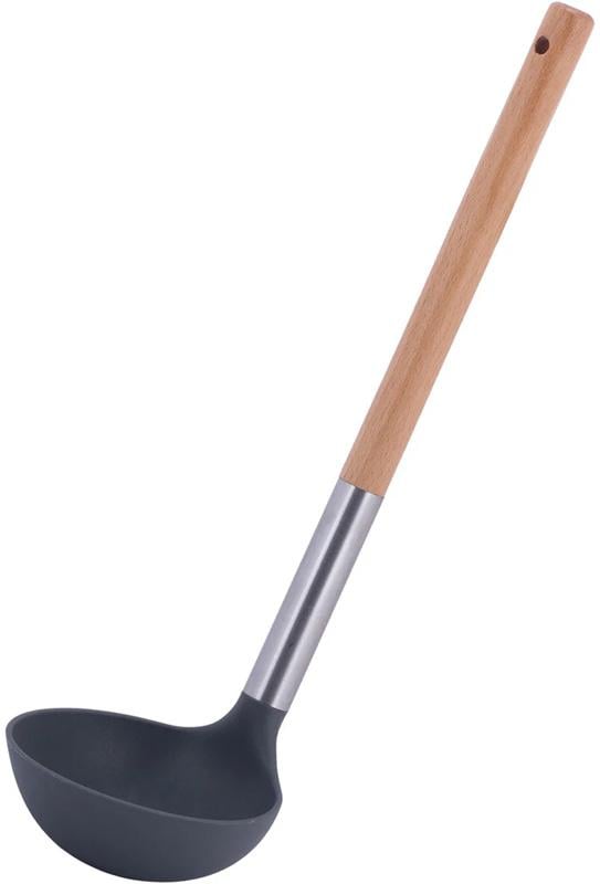 Половник Kamille Chantal 31 см нейлоновый с деревянной ручкой (KM-8852)