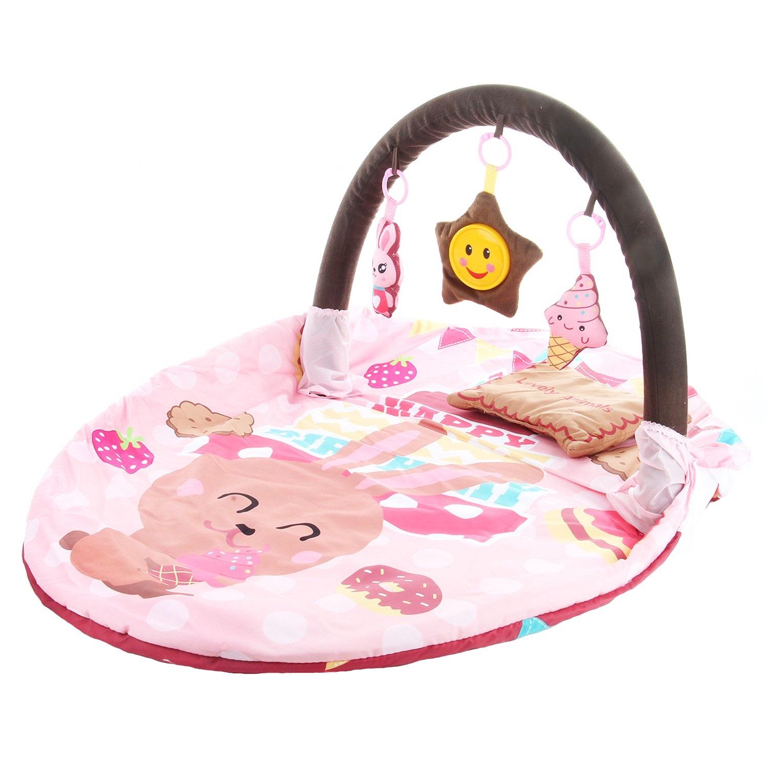 Килимок ігровий кокон Portable Baby Bed брязкальця/мелодія Pink (142357)