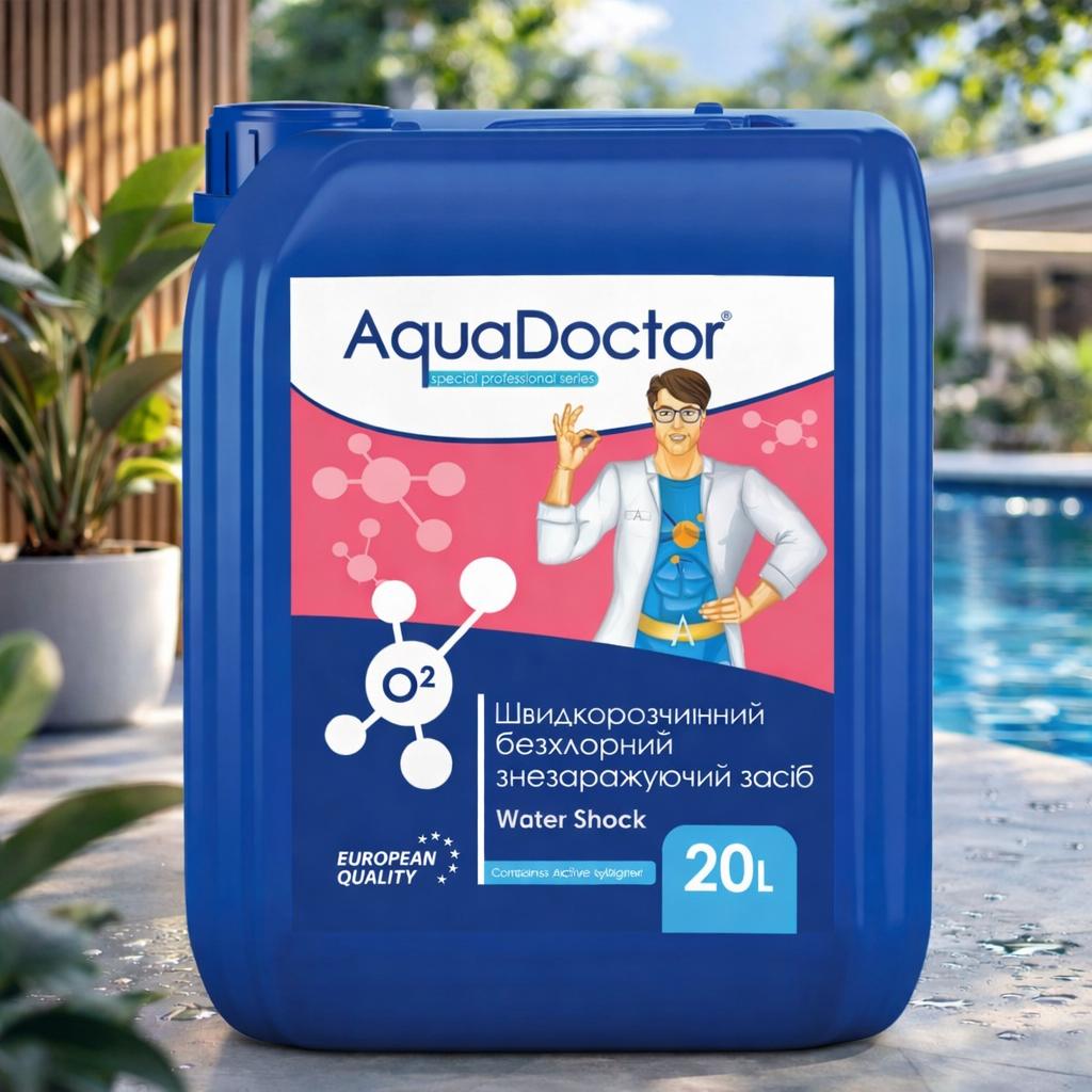 Хімія безхлорна для басейну Aquadoctor Water Shock Кисень активний 20 л