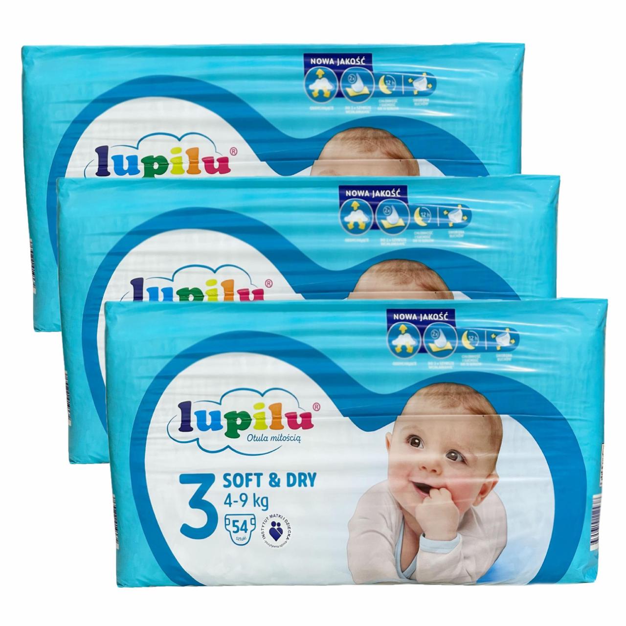 Підгузки Lupilu soft & dry 3 Midi 4-9 кг 162 шт. (2734368687)