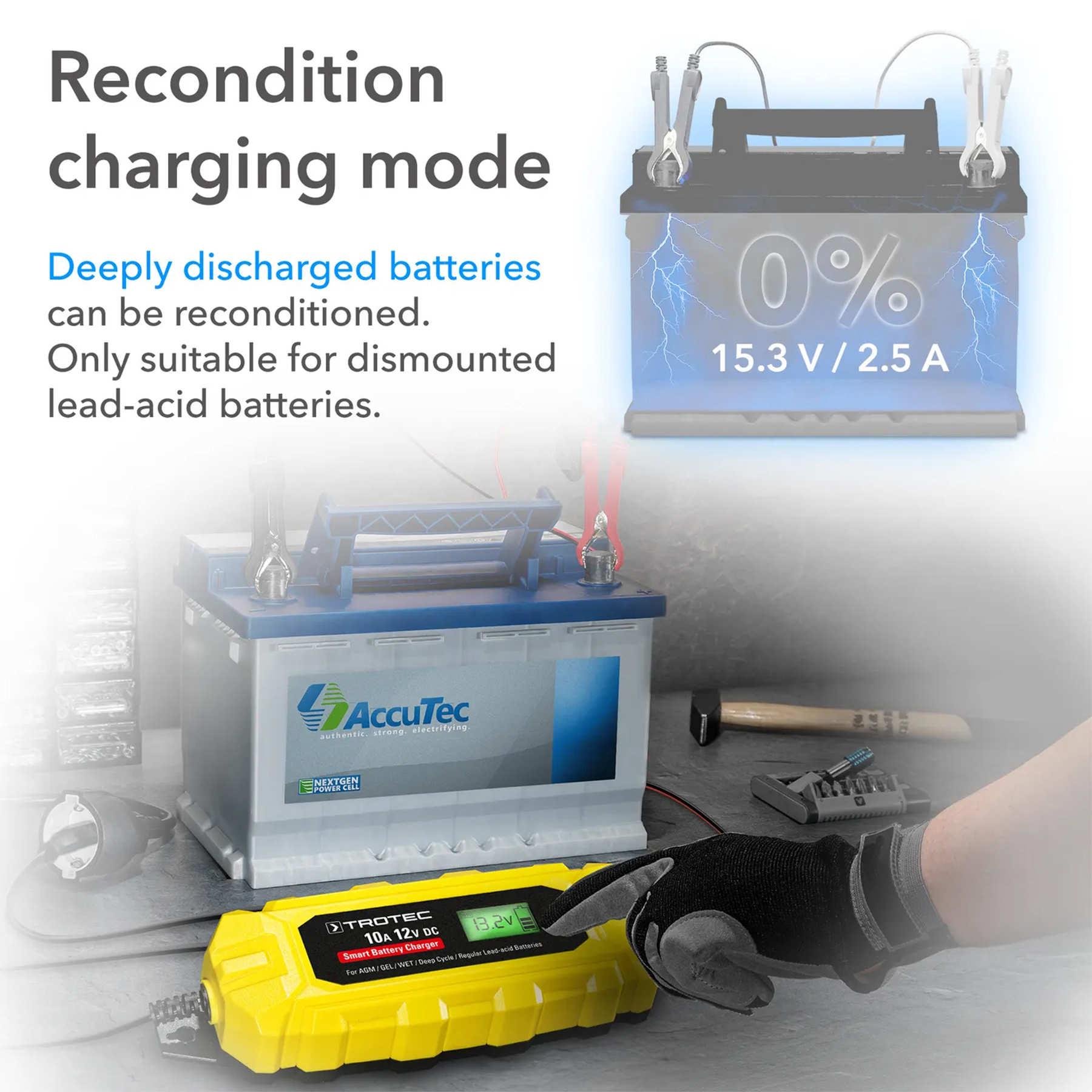 Зарядное устройство для автомобильного аккумулятора Trotec PBCS 10A/12V 4-200Ah (4675000015) - фото 14 Зарядное устройство для автомобильного аккумулятора Trotec PBCS 10A/12V 4-200Ah (4675000015) - фото 14