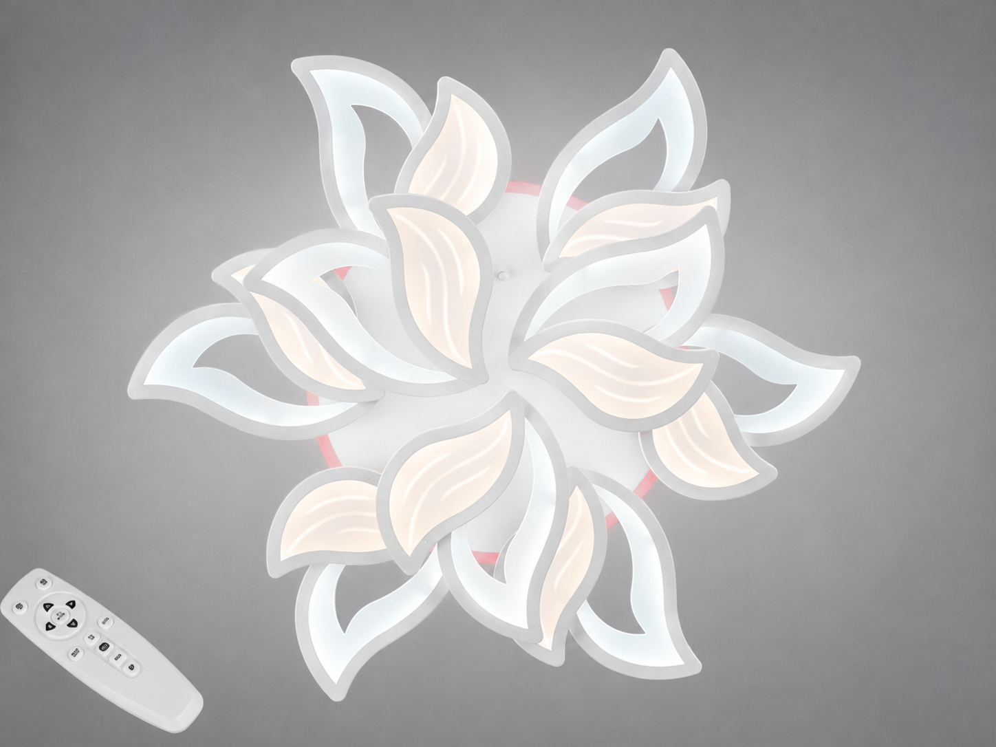 Люстра LED потолочная Diasha Цветок/пульт 220W Белый (9033/6/3WH 3col dim) Люстра LED потолочная Diasha Цветок/пульт 220W Белый (9033/6/3WH 3col dim)