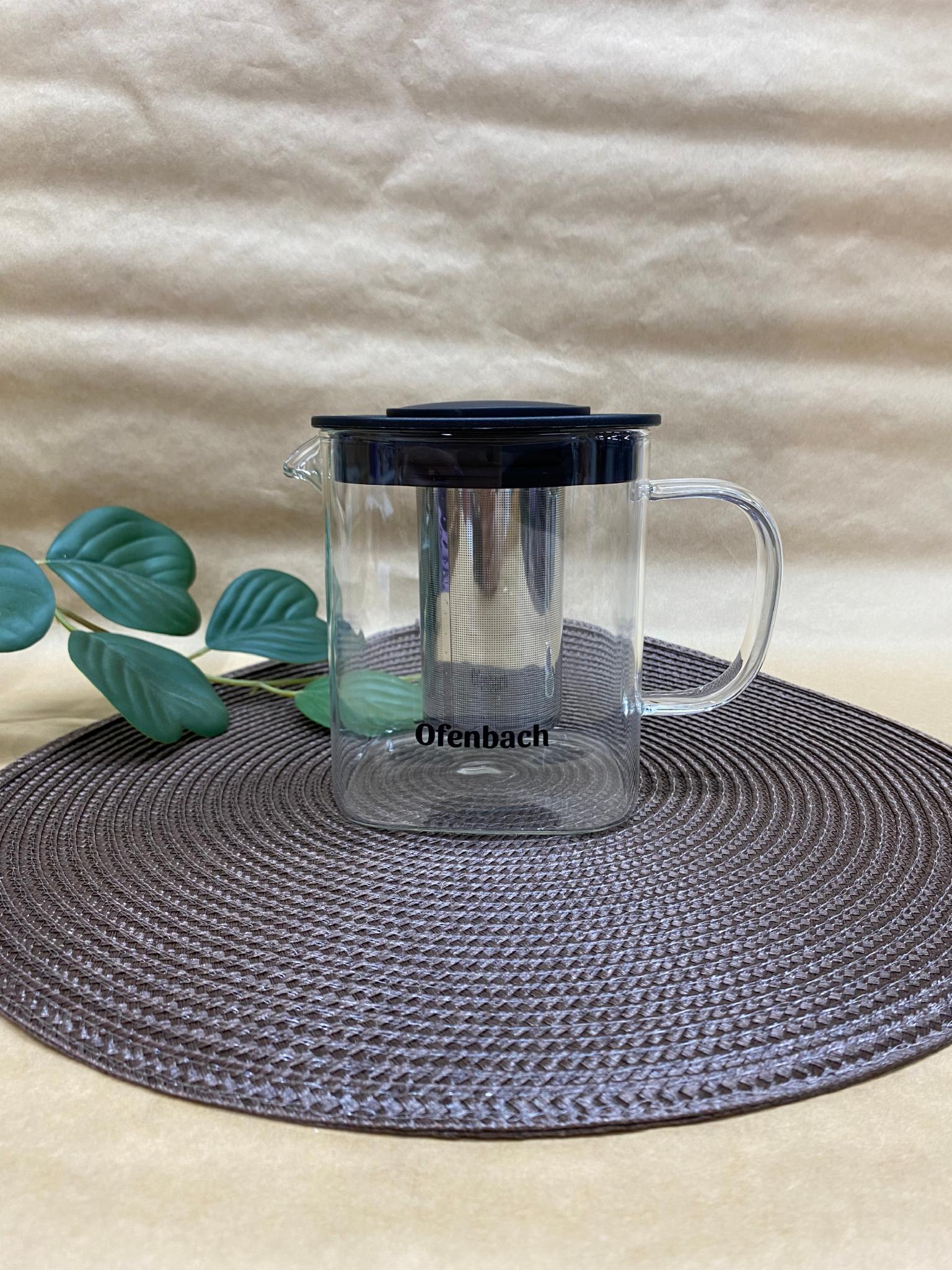 Заварник Ofenbach термостойкое стекло с металлическим ситом 1л