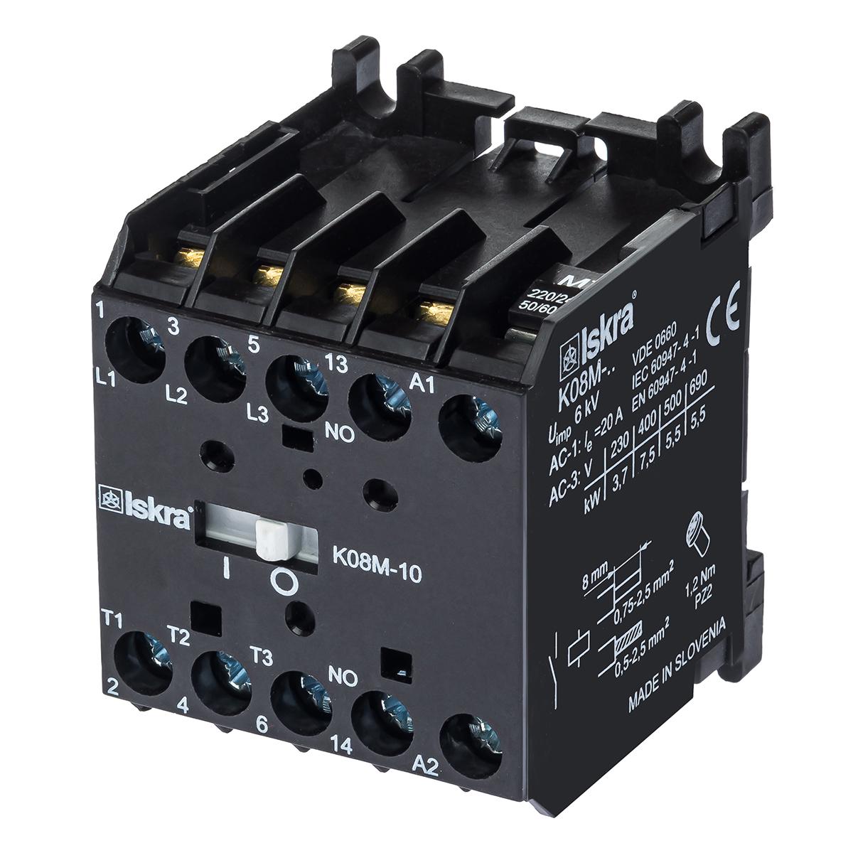 Контактор Iskra K08M-10 M7 5А 230 В 50 Гц (30041327000)