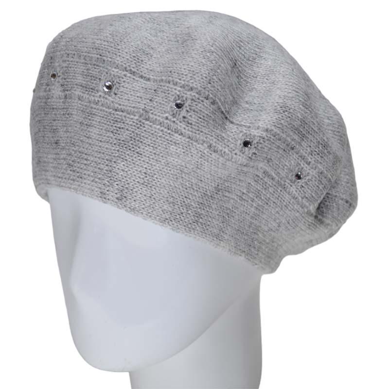 Берет женский Lirus Лорен двойной полушерстяной Светло-серый (119047)
