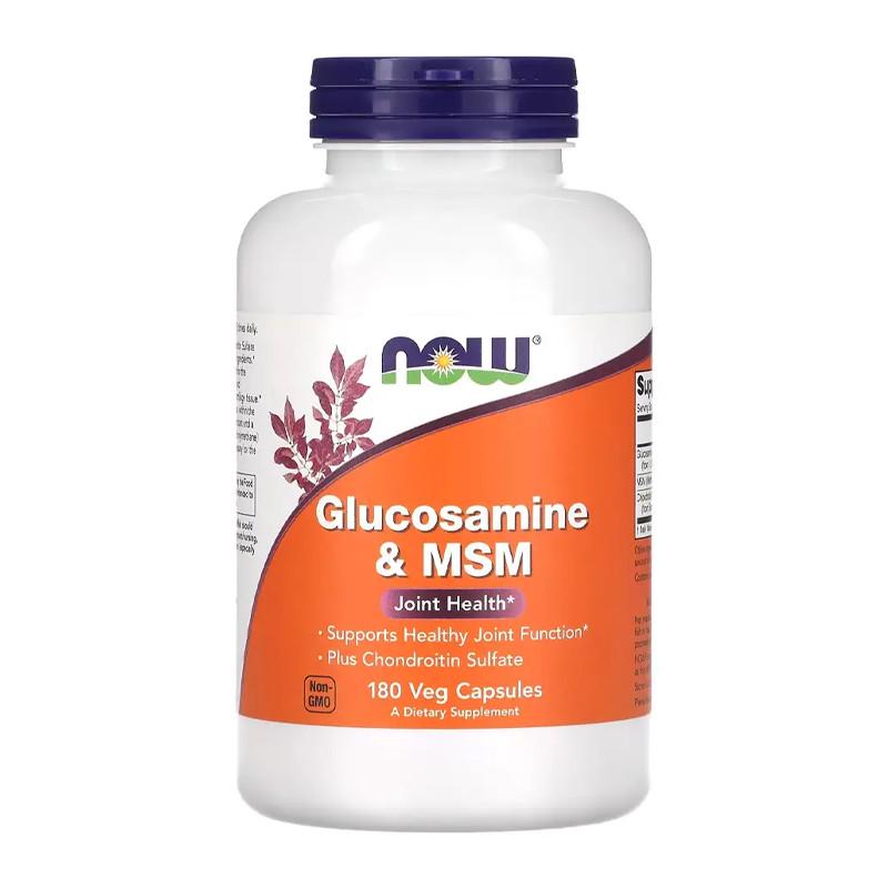 Глюкозамін NOW Glucosamine&MSM 180 капс. (18779-01)