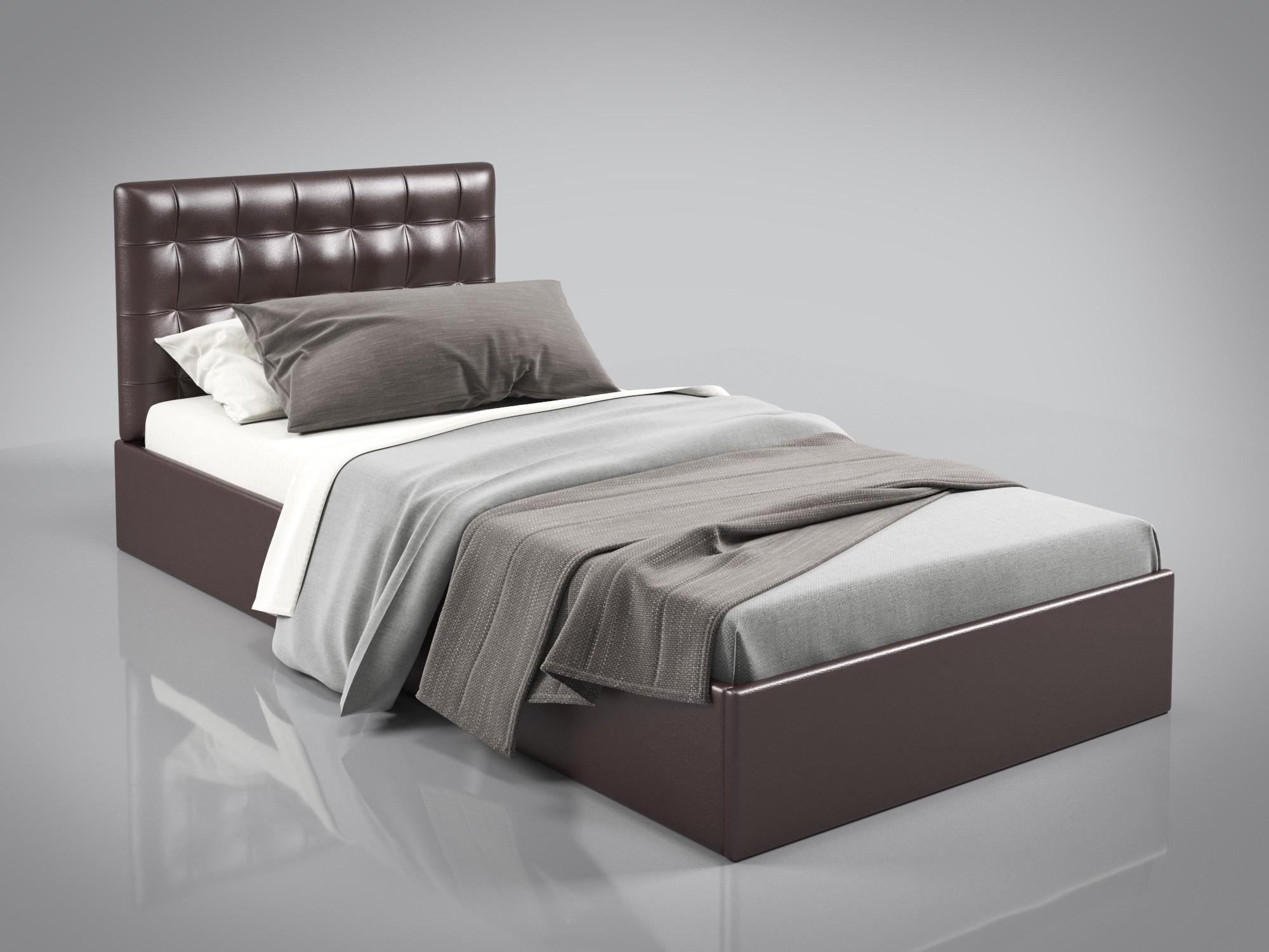 Кровать SunriseDesign с подъемным механизмом каркас дерево 90x190 см Коричневый (sent_210)