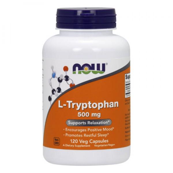Триптофан L NOW L-Tryptophan 500 mg 120 capsules
