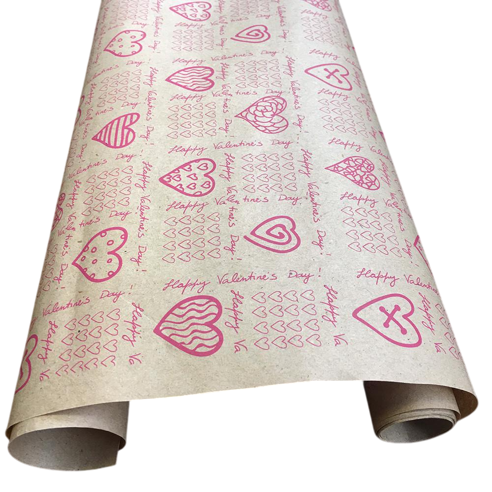 Крафт-бумага подарочная LOVE&HOME День Валентина 70 г/м2 0,7х10 м (1PAPPR30)