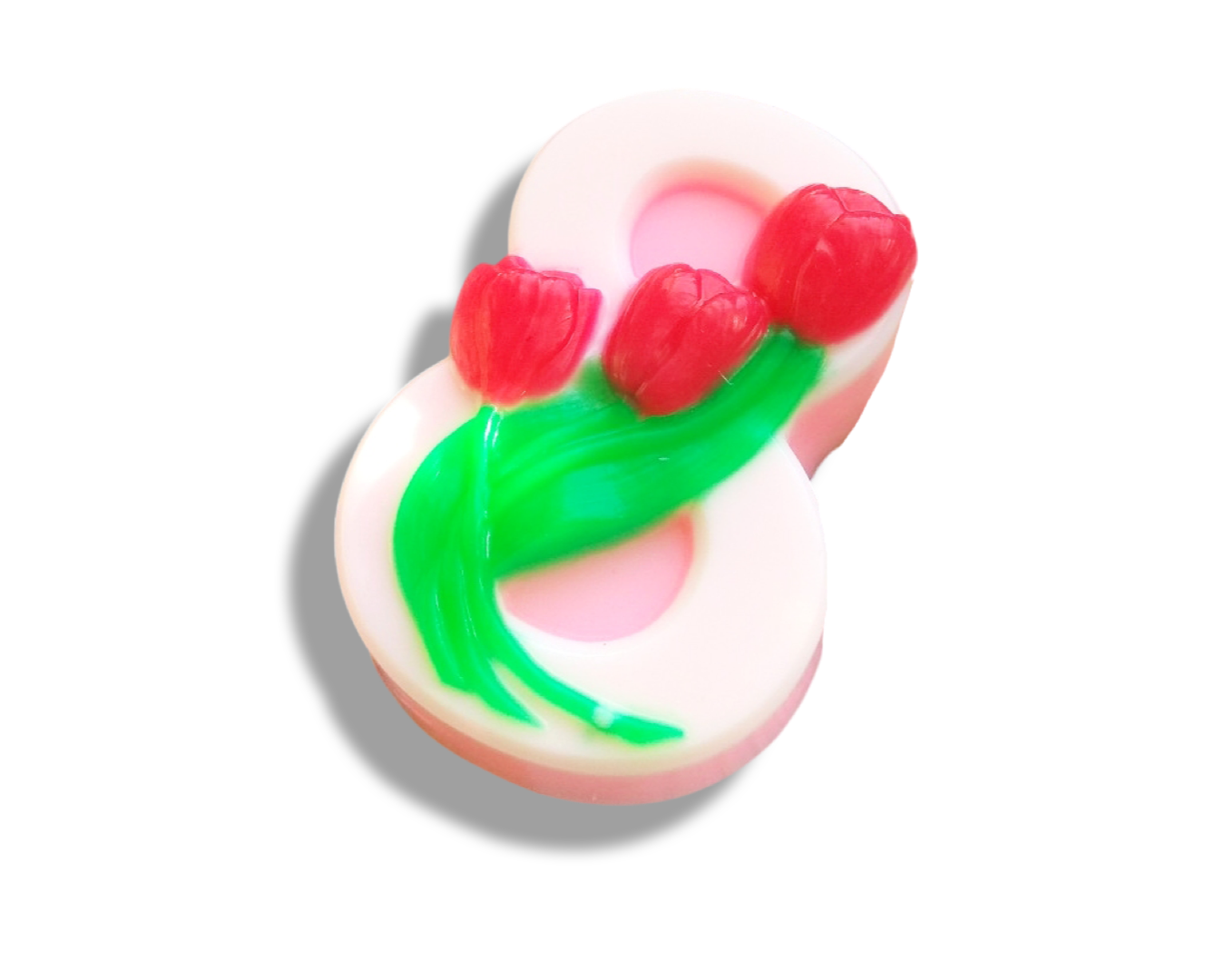 Мыло сувенирное ароматизированное 8 с тюльпанами 85-95 г