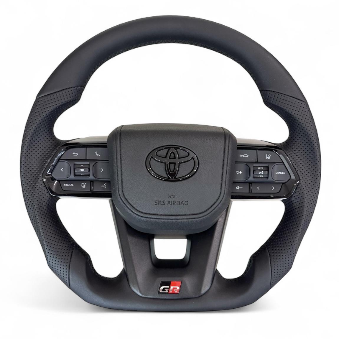 Кермо для Toyota Land Cruiser 100 Prado 120 GR шкіра зі скошеним низом Чорний глянець (27717707)