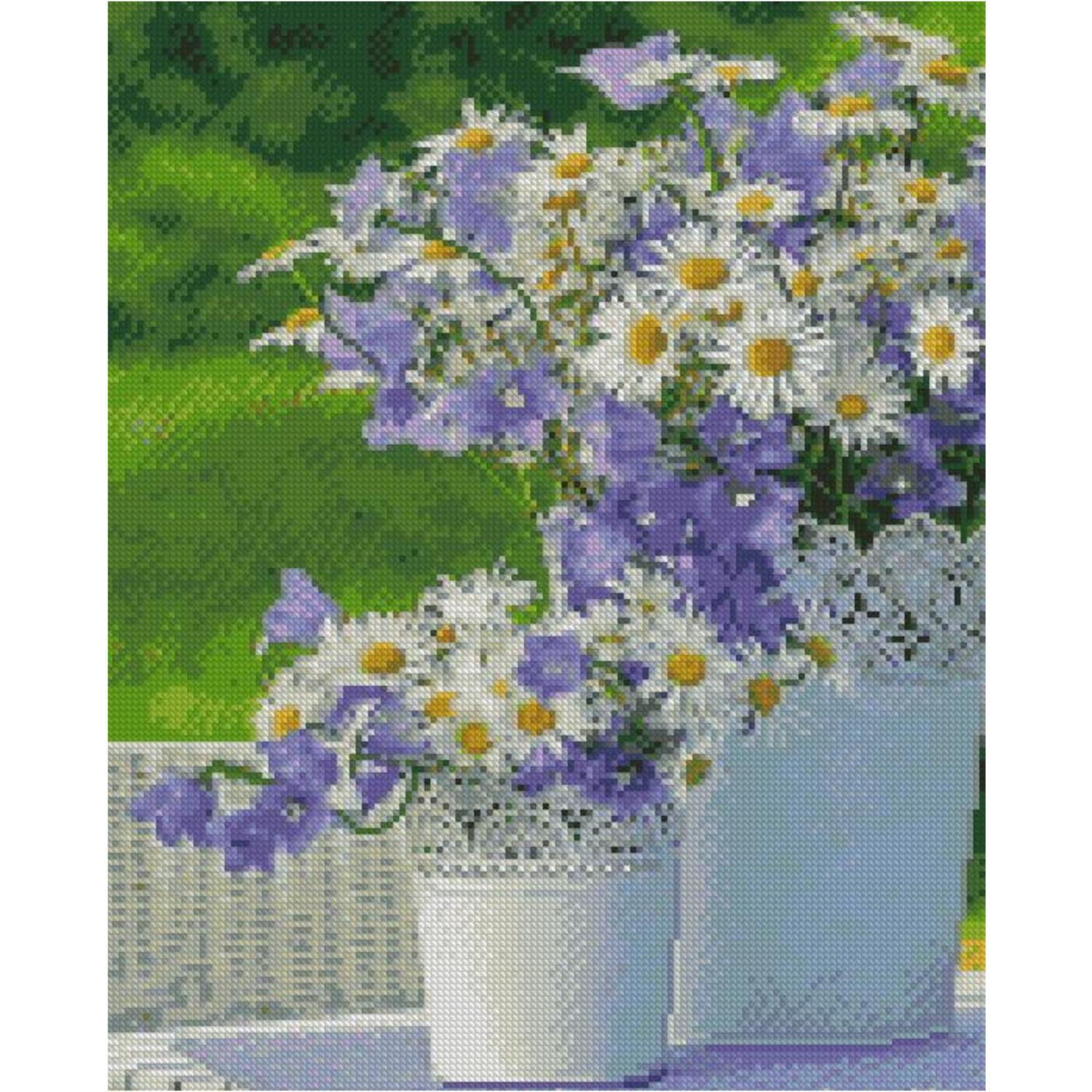 Алмазная мозаика Strateg Премиум Цветы в горшках 40x50 см (FA40900)