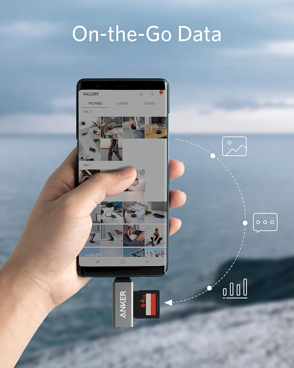 Кардридер Anker SD Card Reader 2in1 USB-C Memory Card Reader - фото 5