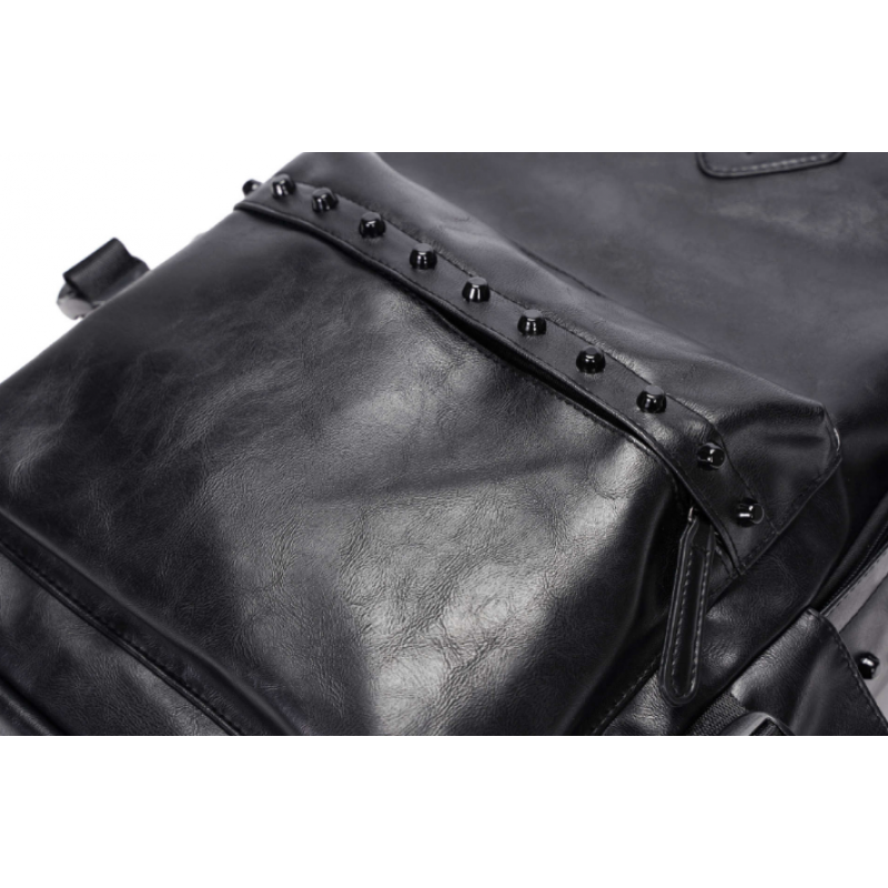 Рюкзак чоловічий міської кожзам 41х33х13 см Чорний (866) - фото 5 Рюкзак чоловічий міської кожзам 41х33х13 см Чорний (866) - фото 5