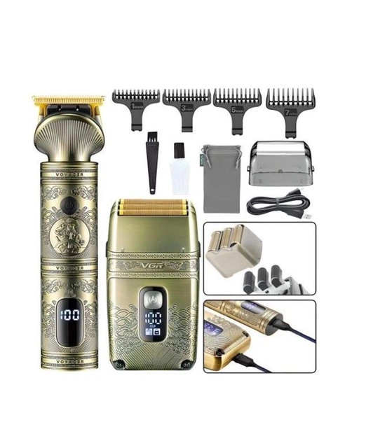 Машинка для стрижки VGR V-649 з насадками Золотистий (GR-05572)