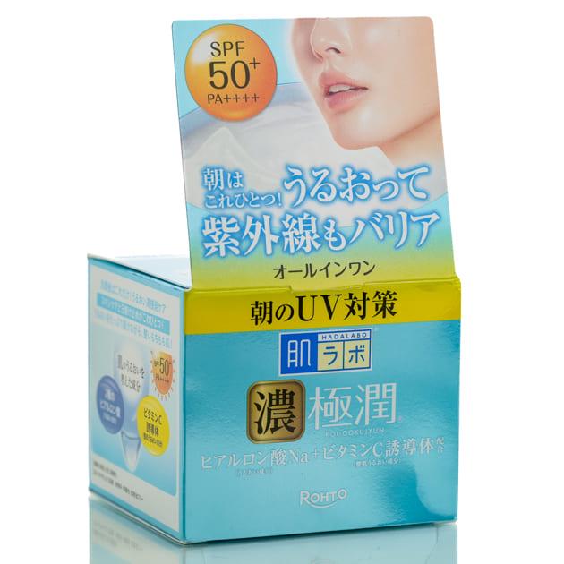 Гель для лица гиалуроновый с солнцезащитным эффектом Hada Labo Koi-Gokujun UV White Gel SPF 50+ PA 90 мл.