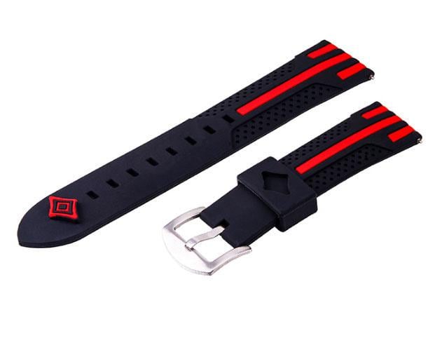 Силиконовый ремешок Primo Dart для часов Garmin Vivoactive 4 Black/Red (1274852137)