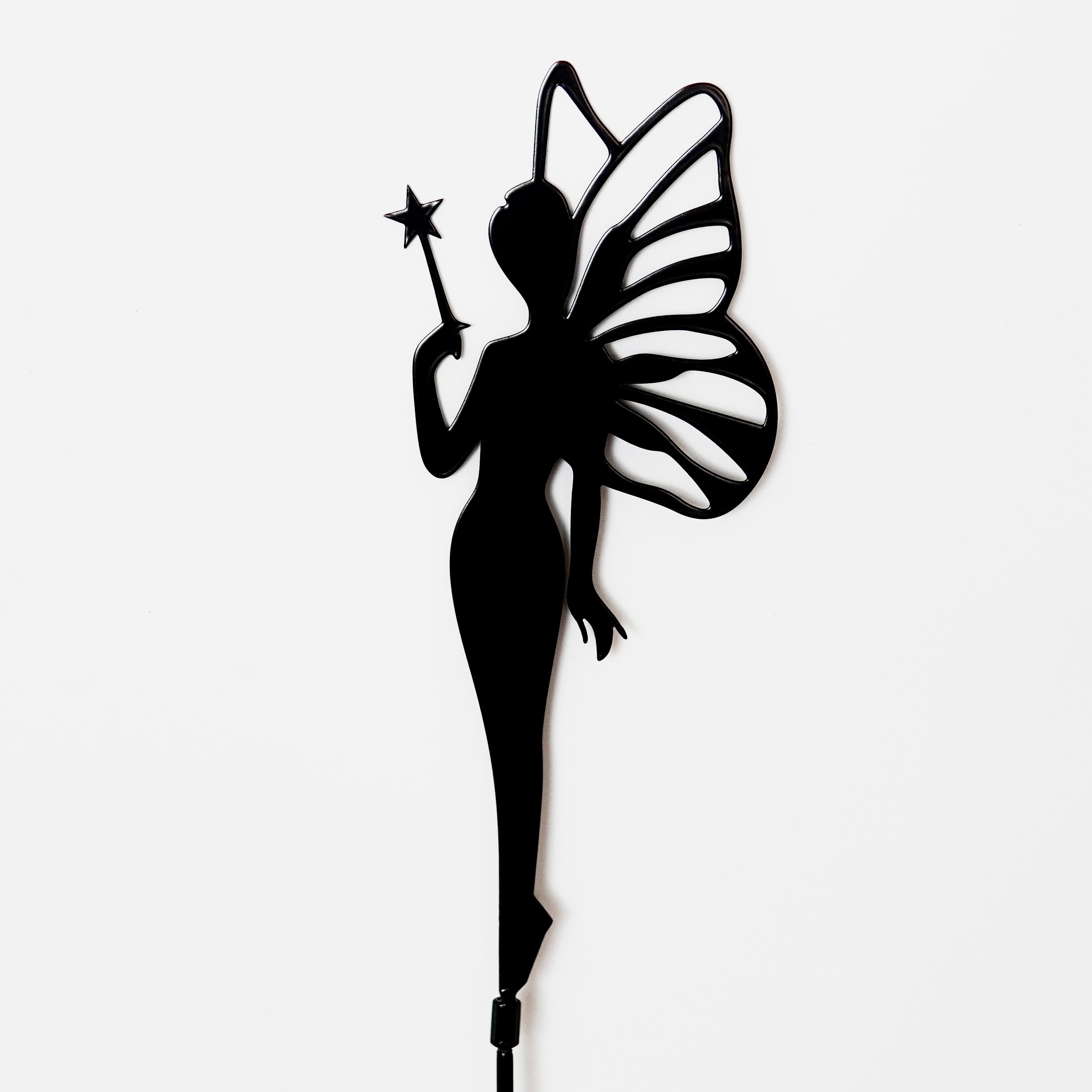 Садовая фигура Фея с волшебным посохом/металлическая для сада/двор/клумбы (DCR048)