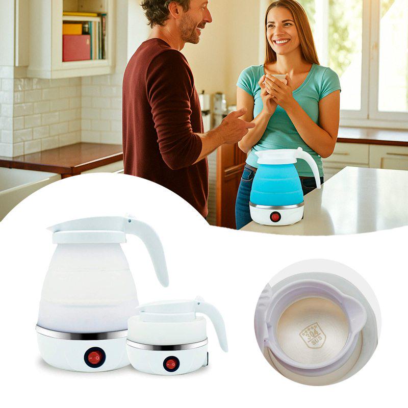 Электрочайник складной силиконовый Electric Kettle White - фото 7