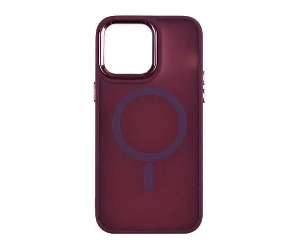 Чохол накладка TPU+PC Color Chrome with Magsafe для Apple iPhone 13 Pro Max Bordo