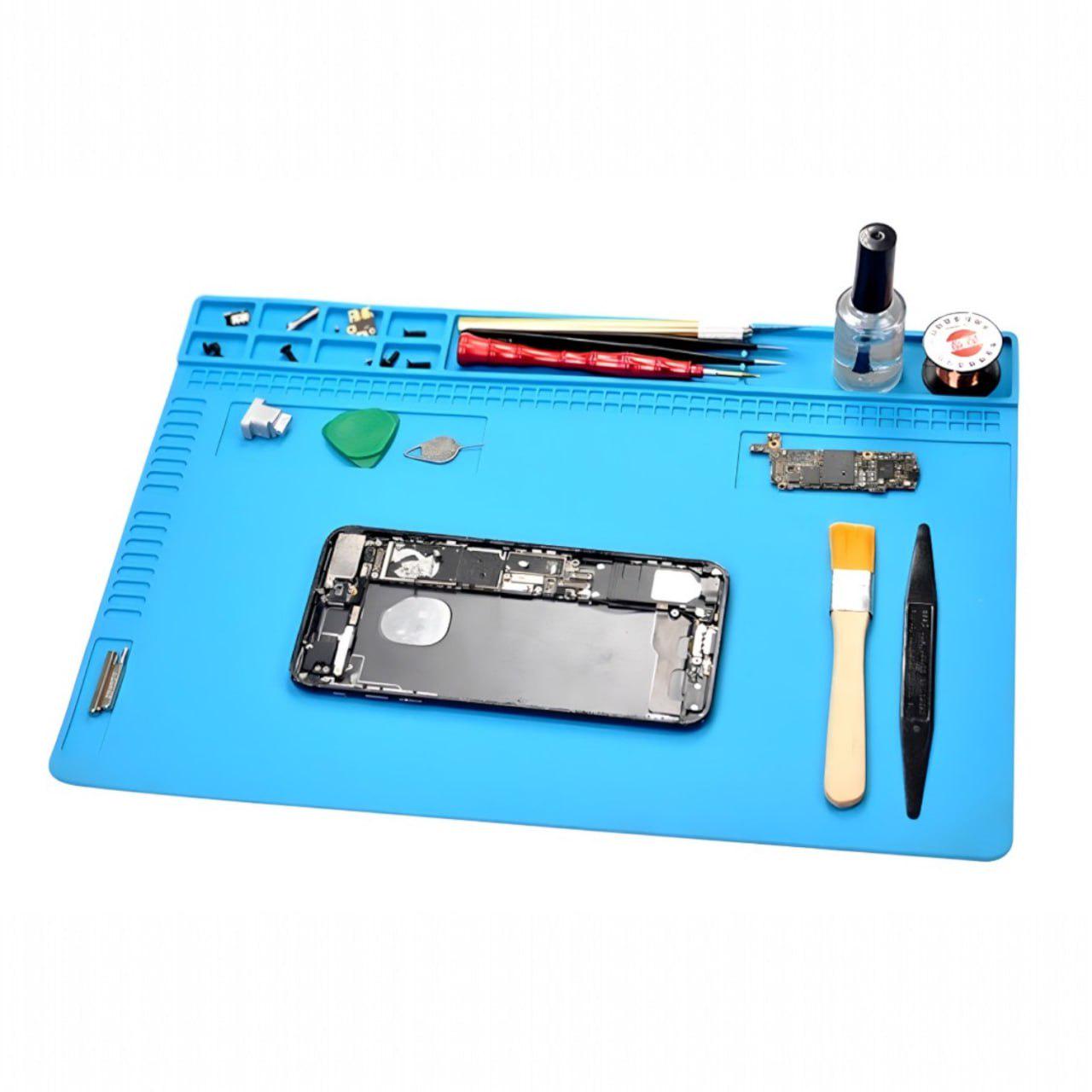 Коврик для пайки силиконовый термостойкий 45x25 см (30365071)