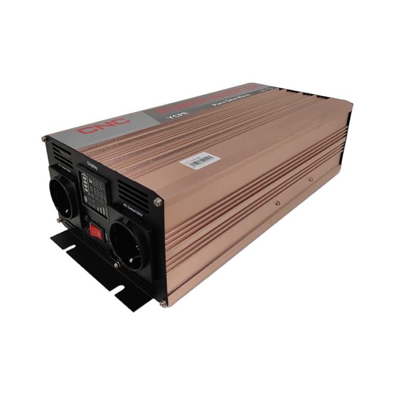 Инвертор с дисплеем CNC YCPЕ-3000 3000 Вт входная 11-15V DC выходная 230V AC чистая синусоида (Б00042858)