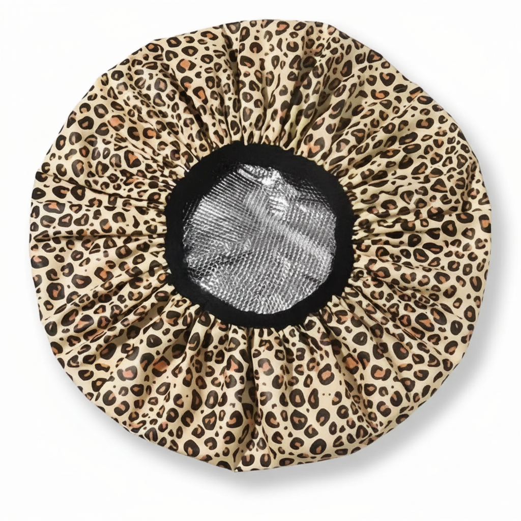 Термо-шапочка для догляду за волоссям Леопардовий (2755236920)