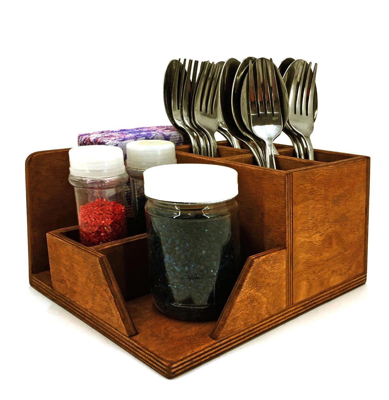 Подставка для столовых приборов из дерева Феста Охра (Псп-001704)