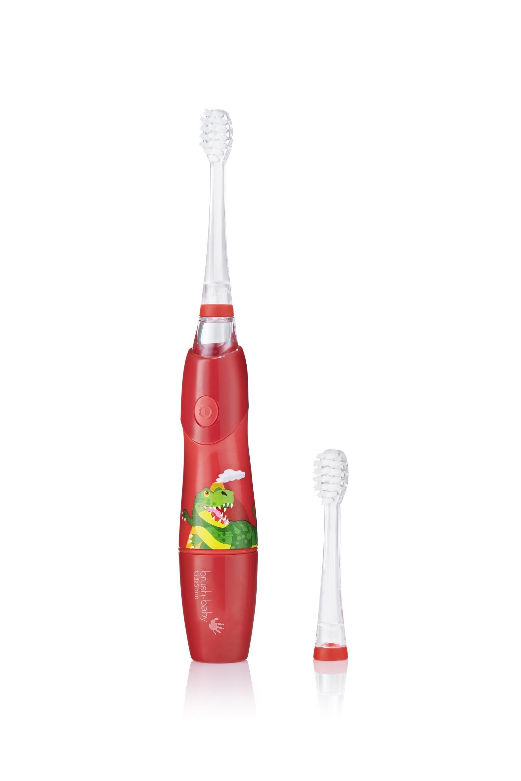 Зубна щітка звукова Brush-Baby KidzSonic від 3 років Дино 2 насадки (4852)