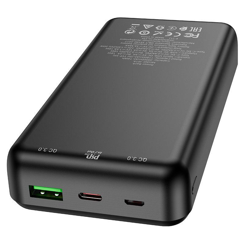 Павербанк Hoco J87A 20000 mAh 20 W быстрая зарядка Black - фото 2