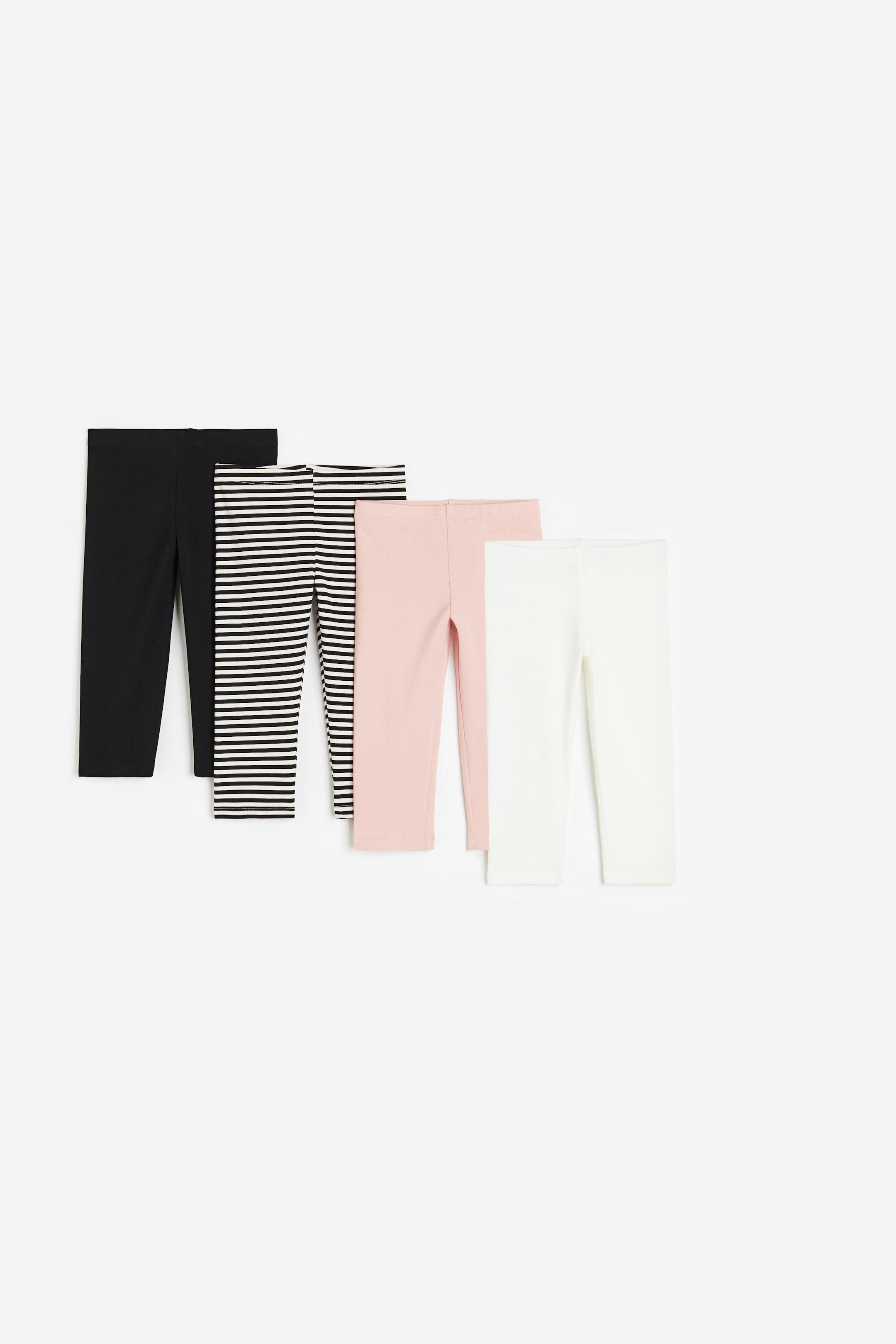 Легінси H&M 4 шт. 116 см Рожевий/Чорний/Білий (A3108409338)