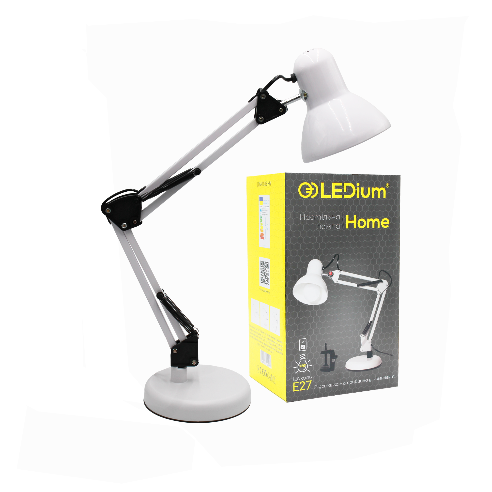 Лампа настільна Home прижим/підставка (17290) - фото 2