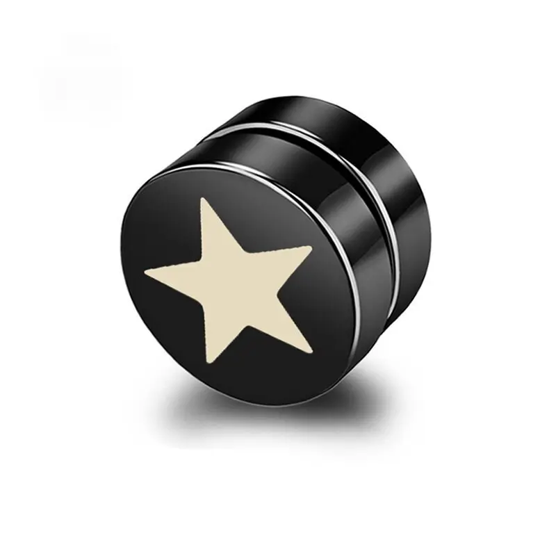 Сережки магнітні кліпси з малюнком зірка (1308268479)