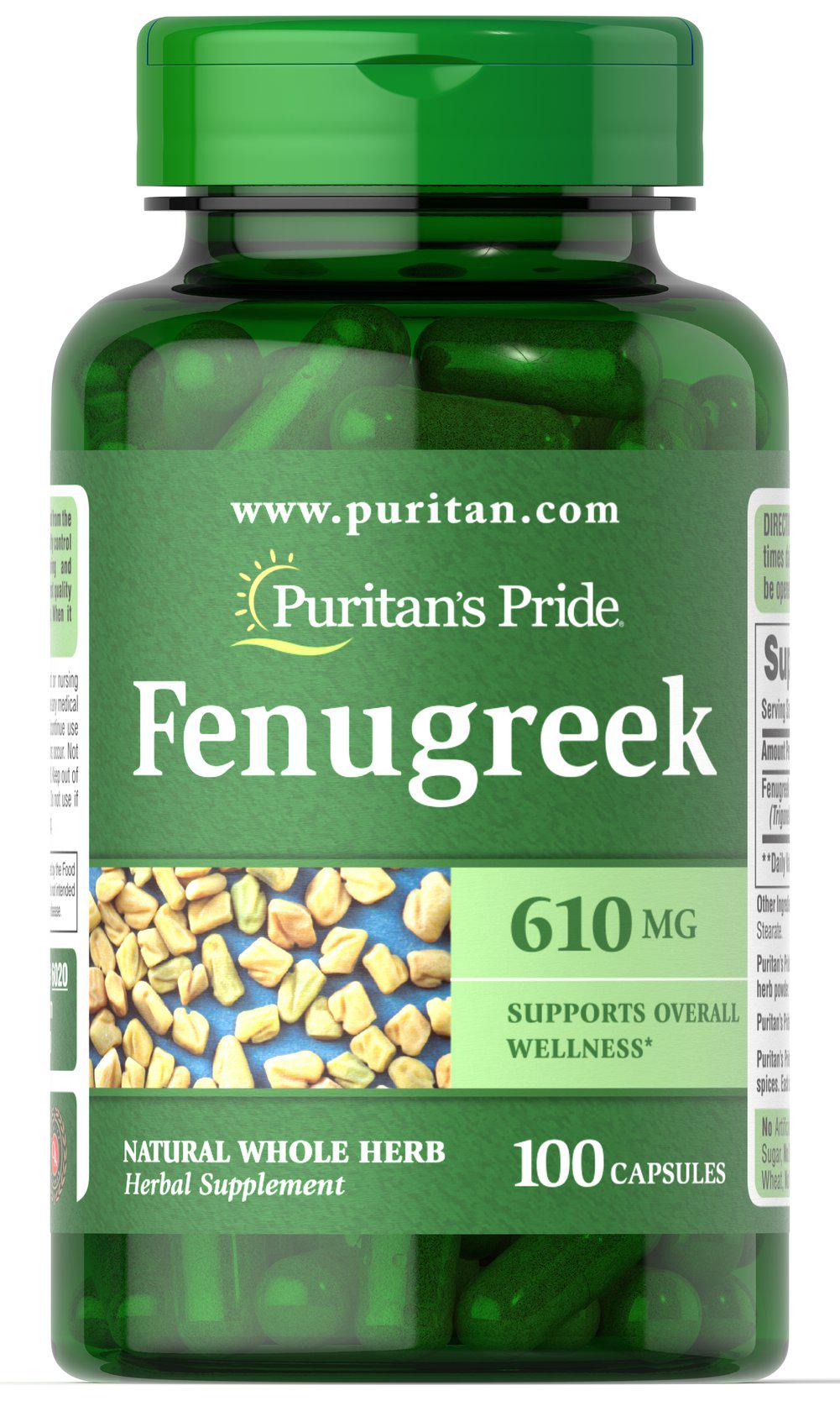 Натуральная добавка Fenugreek 610 mg 100 caps (100-22-4940686-20)