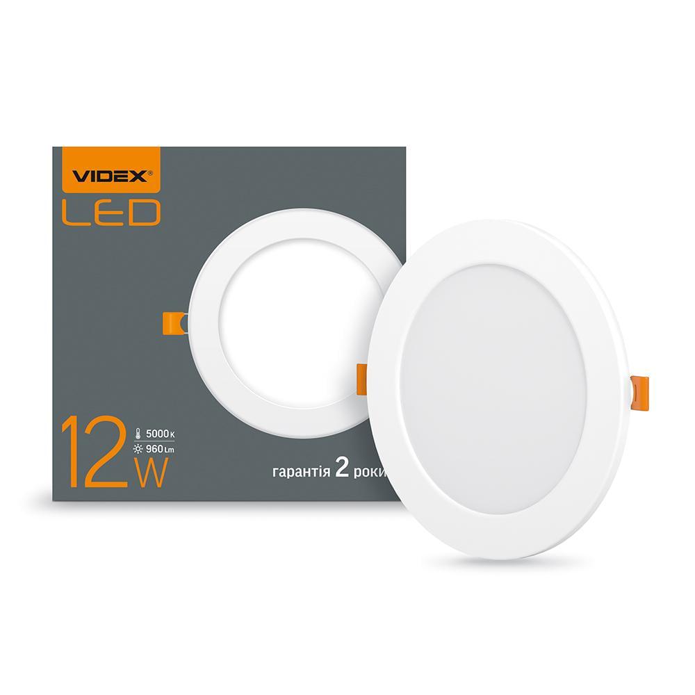 LED светильник VIDEX встроенный 12W VL-DLR-125 5000K круг (100192)