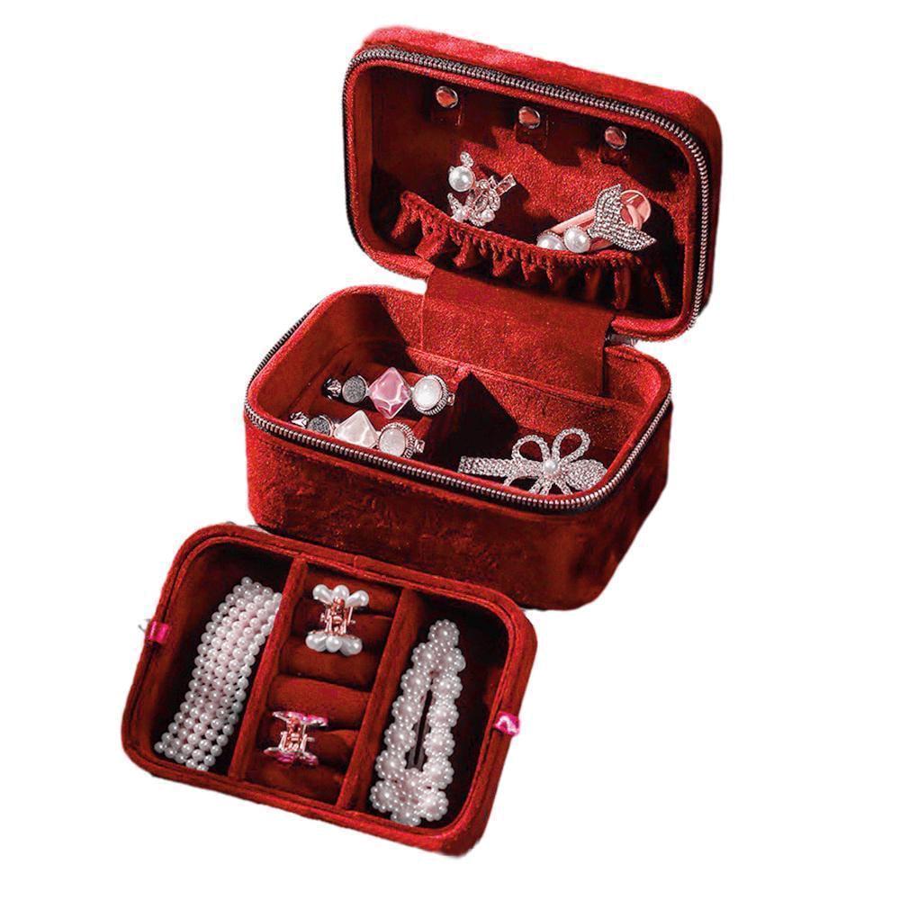 Шкатулка-органайзер для хранения 30+ ювелирных украшений и бижутерии Красный (17838614) Шкатулка-органайзер для хранения 30+ ювелирных украшений и бижутерии Красный (17838614)