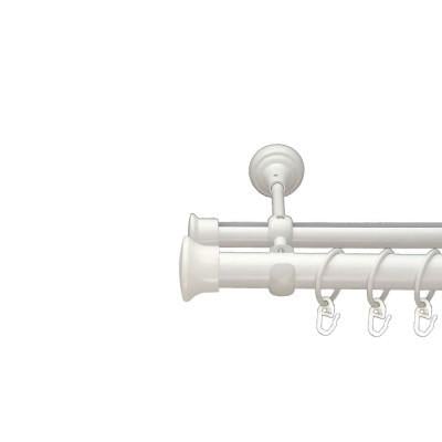 Карниз металлический Orvit Дуо двухрядный оппозитный 25/19 мм 200 см Арктик (009-2615)