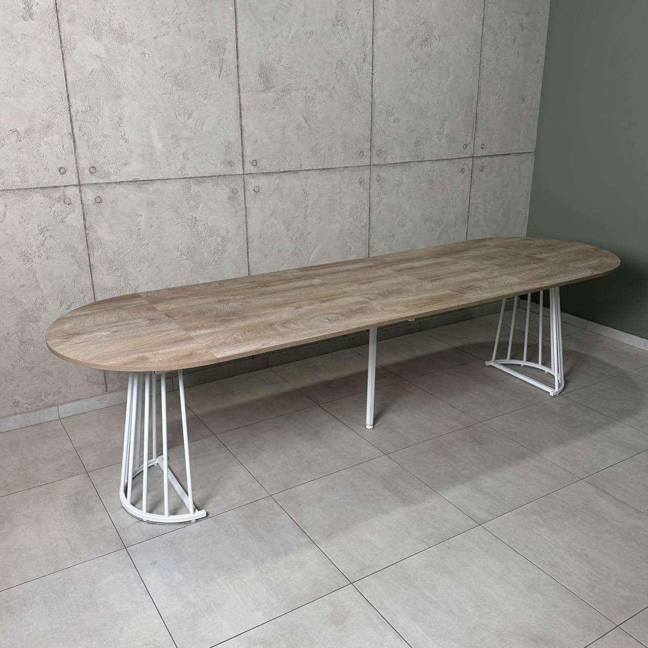 Стол кухонный раздвижной Grace УТП028007 Loft 3,5 м Дуб эндгрейн /Белый мат