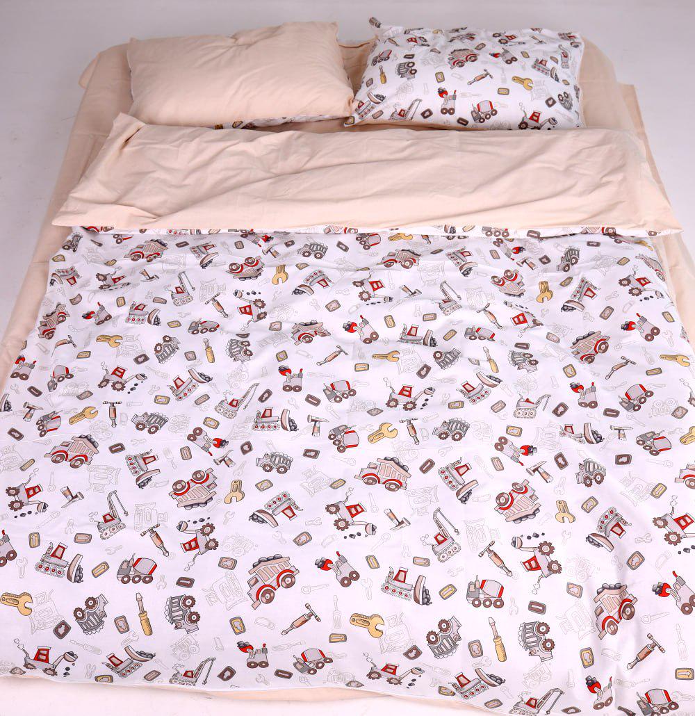 Комплект постельного белья детский PaniPava Маленький Строитель бязь 110х140 см (10101225)