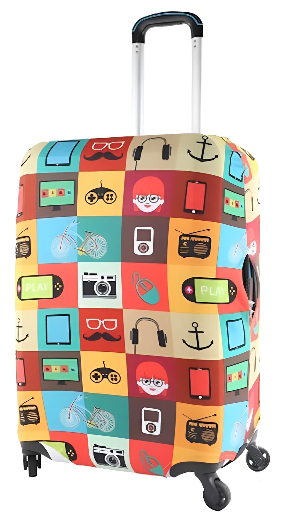 Чехол для чемодана большой L Snowball 33030/modern Разноцветный