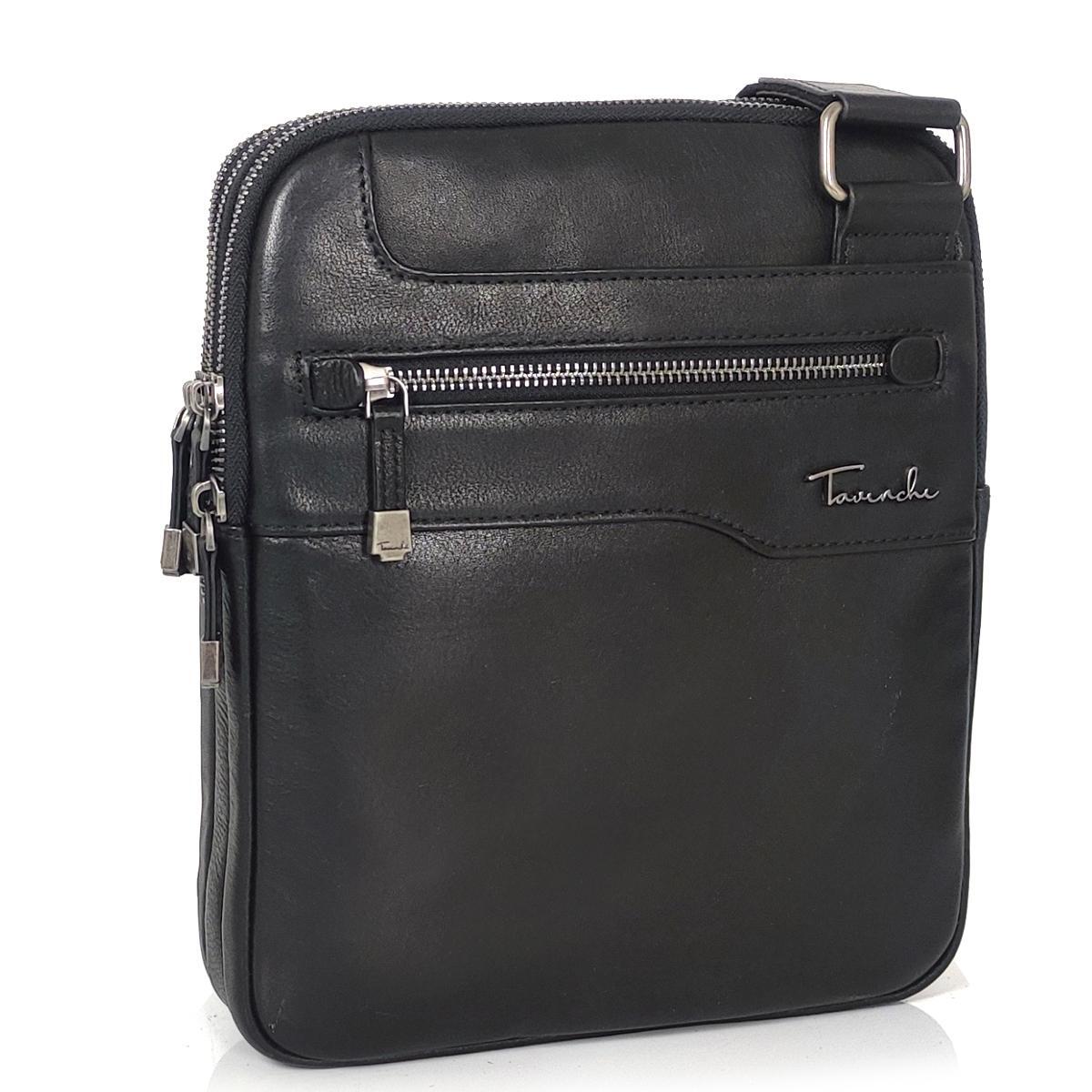 Мужская сумка через плечо Royal Bag TV-S-SM8-S004A из натуральной кожи Черный (5281)