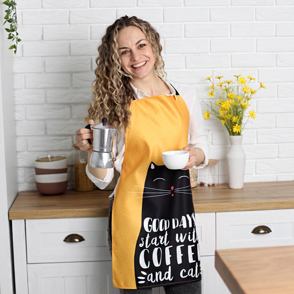 Фартух Presentville "Good days start with coffee and cat" (FRTC_21M003)