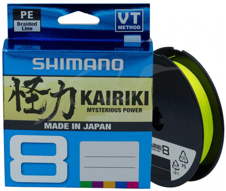 Шнур Shimano Kairiki 8 PE 150 м 0,10 мм 6,5 кг 14lb Yellow