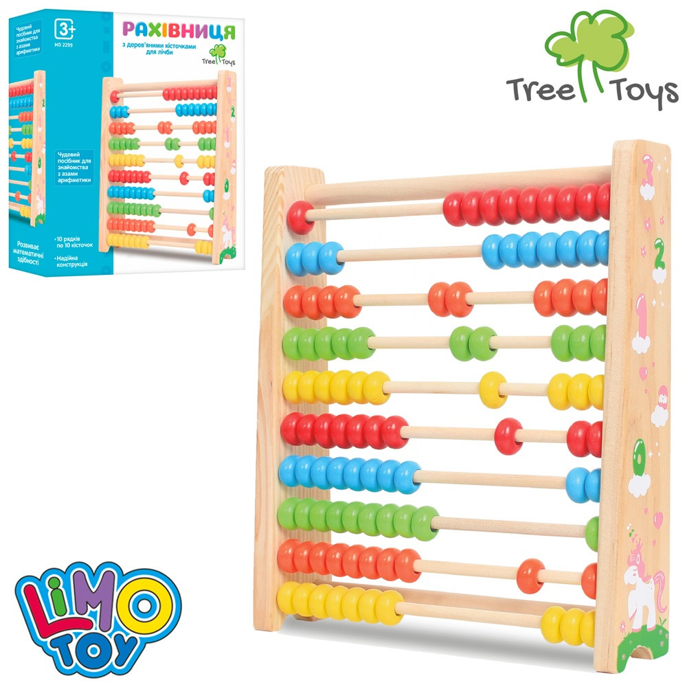 Деревянная игрушка Tree Toys Счеты MD 2299 с костяшками для счета (113566) - фото 2