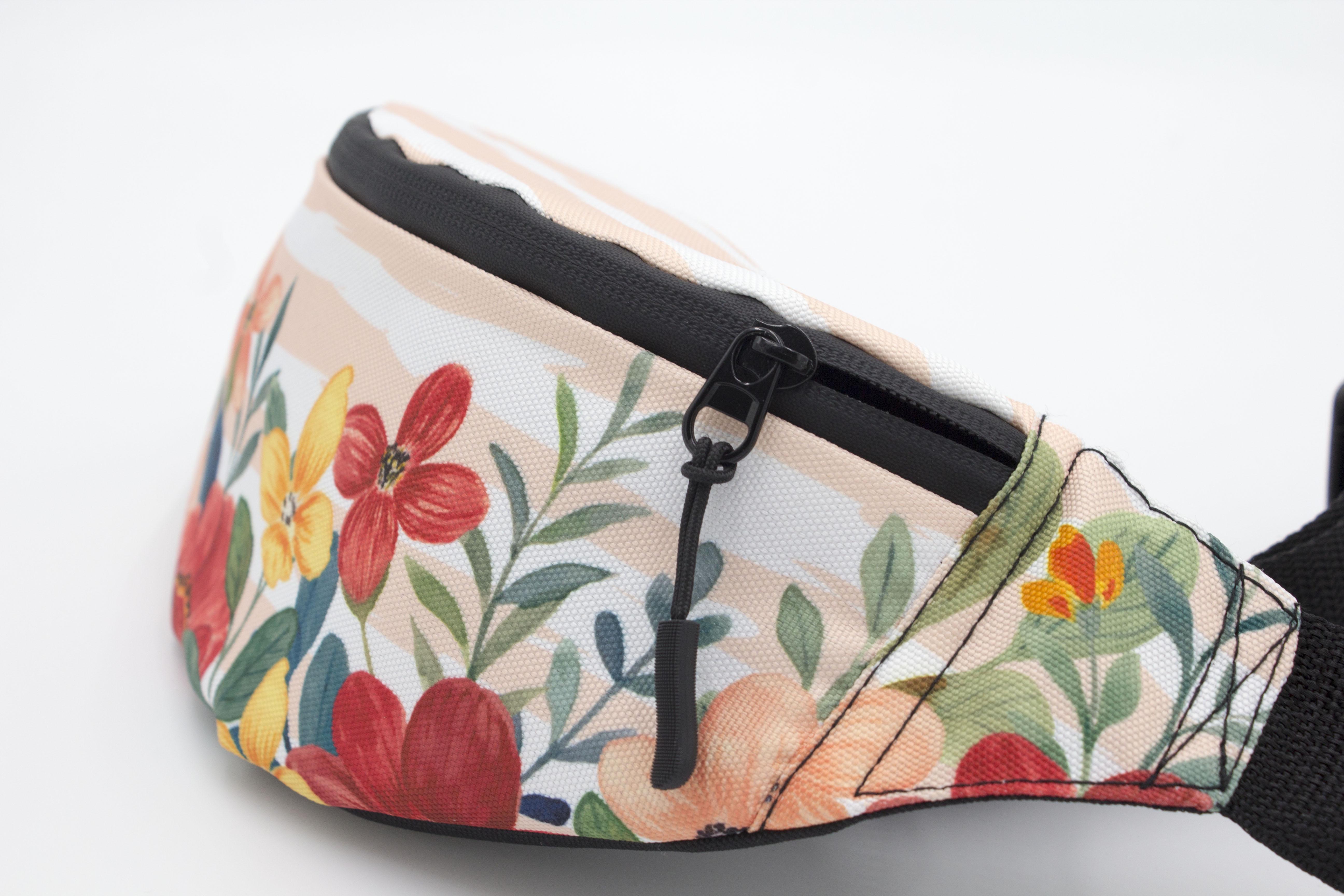 Сумка бананка Квіти пастель (BK-003) - фото 3 Сумка бананка Квіти пастель (BK-003) - фото 3