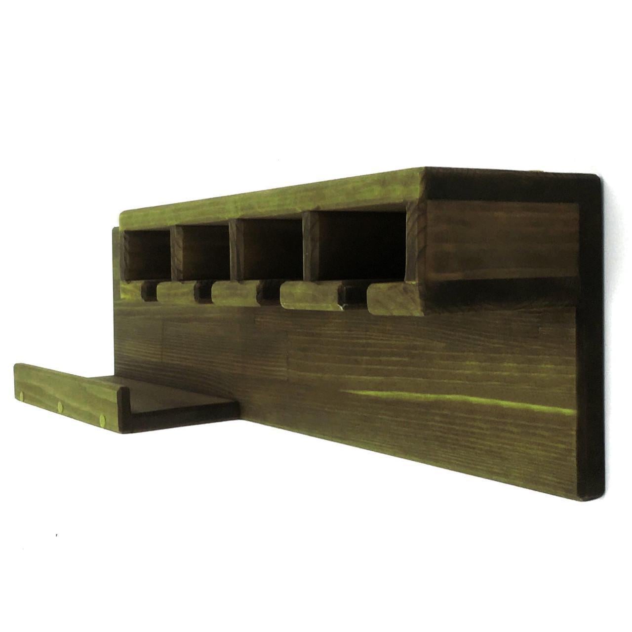 Полка для вина настенная из дерева Катори Олива (ПНК-005317)