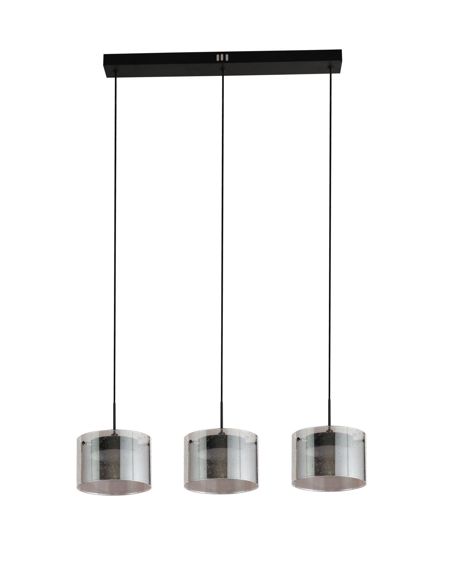 Світильник підвісний світлодіодний Valeso G 2922/3L 42W Димчасто-чорний (000045640)