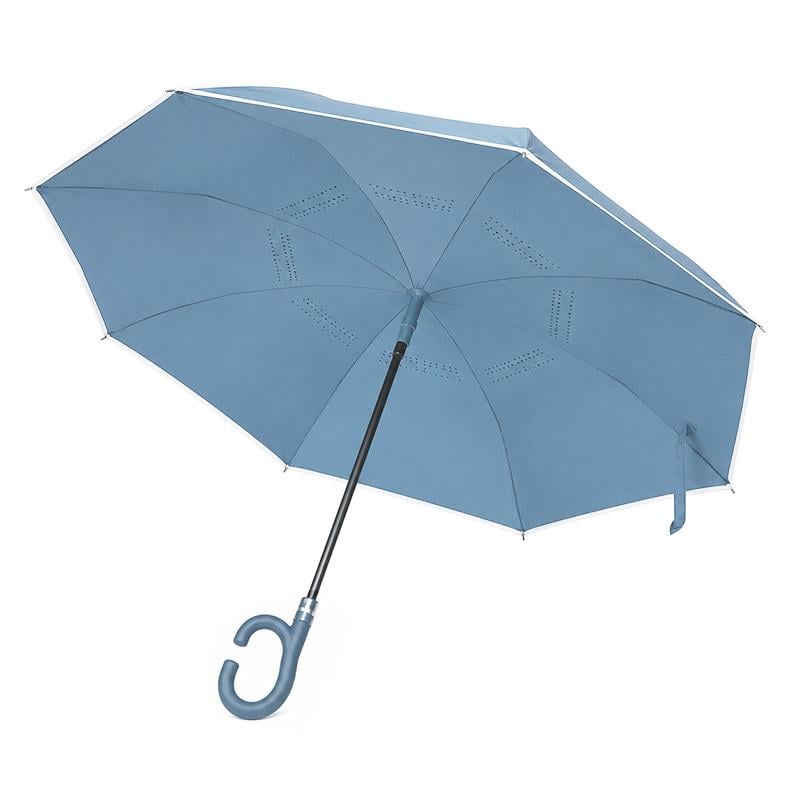 Зонтик наоборот Up-Brella 1160 трость обратной сборки Smoke Blue (36490847)