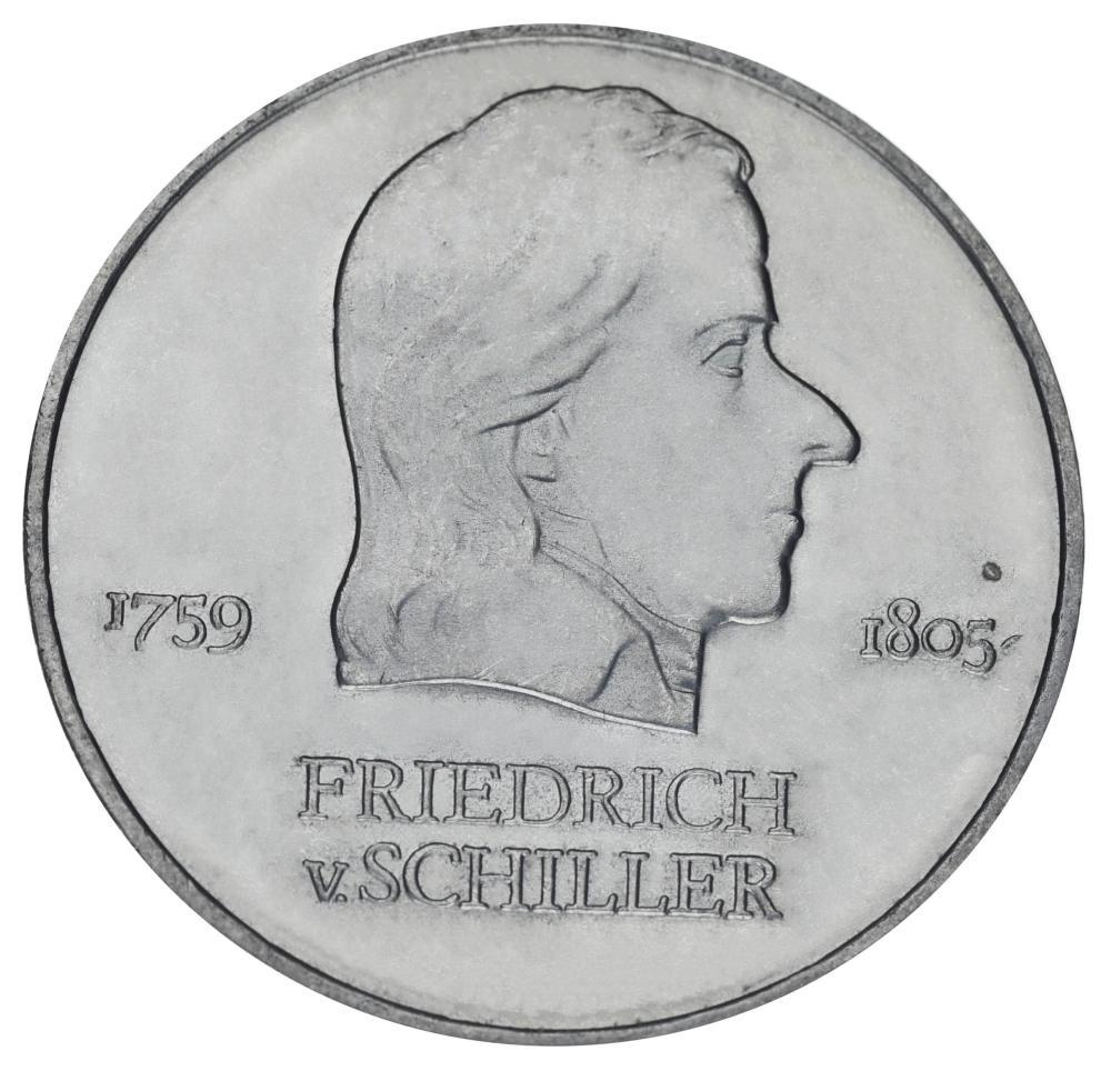 Коллекционная монета Германия 20 марок 1972 F-VF А Фридрих Шиллер