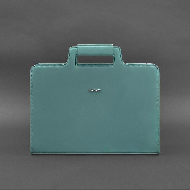 Женская сумка кожаная для ноутбука и документов Бирюзовый (A-027946) - фото 3 Женская сумка кожаная для ноутбука и документов Бирюзовый (A-027946) - фото 3